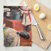 feestelijke kerstavond theedoek (Quarter Fold)