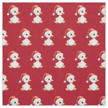 Feestelijke Kerstbabygans met Kerstmannenhoed Rood