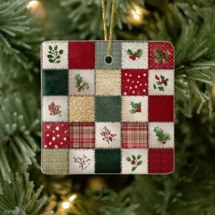 Feestelijke Kerstbal Keramisch Ornament