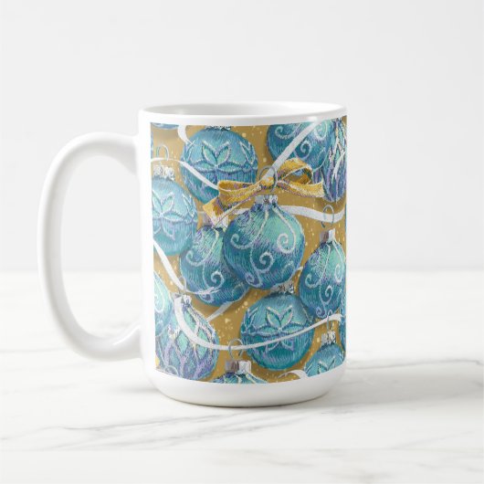 Feestelijke kerstballen Mok (Links)