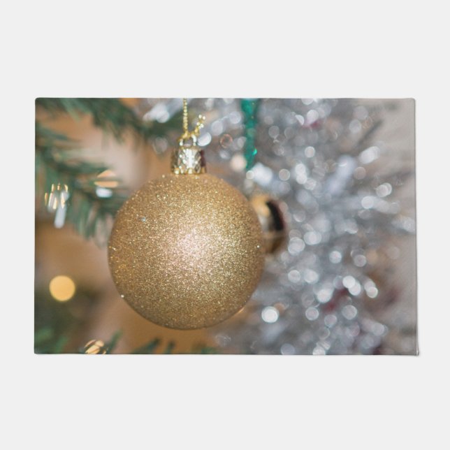 feestelijke kerstbauze deurmat (Voorkant)