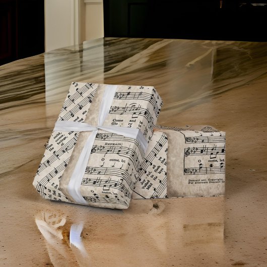 Feestelijke Kerstbladmuziek Compilatie Cadeaupapier