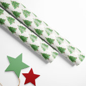 Feestelijke kerstbomen - Cream achtergrond Cadeaupapier