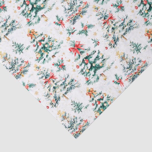 feestelijke kerstbomen tissuepapier (Detail)