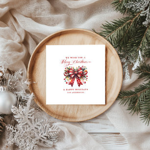 Feestelijke Kerstboog, vrolijk Kersttypografie Servet