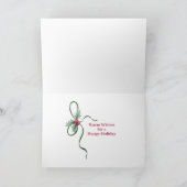 Feestelijke Kerstboom Dieren Bedankkaart (Binnen)