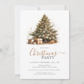 Feestelijke kerstboom kerstfeest kaart (Voorkant)