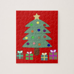 feestelijke kerstboom legpuzzel