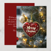 Feestelijke kerstboom met hart Wenskaart Feestdagenkaart (Voorkant / Achterkant)