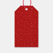 Feestelijke kerstboom op Wicker Basket Holiday Cadeaulabel (Achterkant)