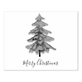 feestelijke kerstboom 	rubberstempel (Afrduk)
