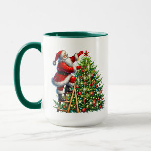 Feestelijke kerstboom Santa Mok