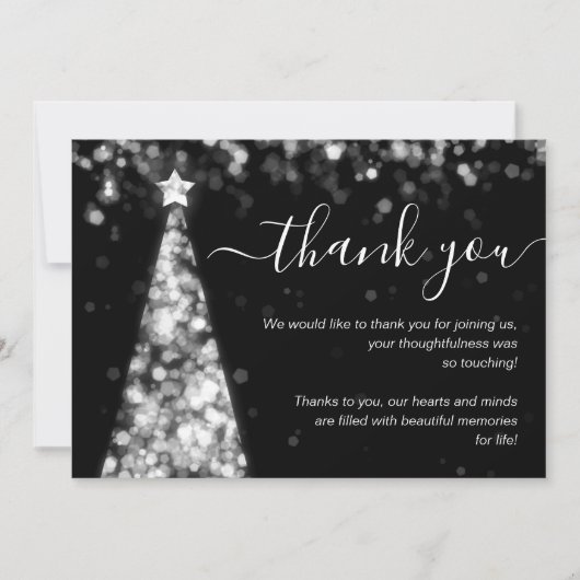 Feestelijke kerstboom Zilveren bruiloft Dank u kaa Kaart (Voorkant)