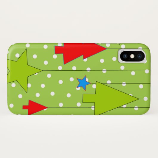Feestelijke kerstboomprint Case-Mate iPhone case (Achterkant (horizontaal))