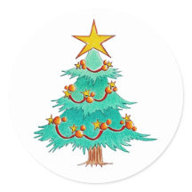 Feestelijke Kerstboomstickers