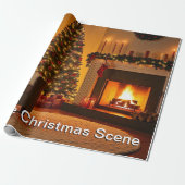 Feestelijke kerstcadeaus cadeaupapier (Uitgerold)