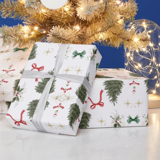 Feestelijke kerstcadeaus cadeaupapier (Feestdagen)