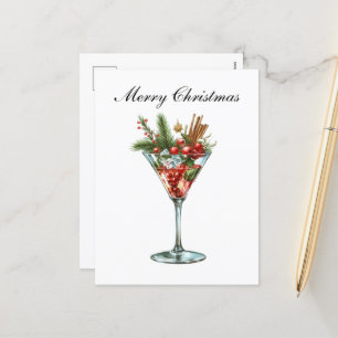 Feestelijke kerstcocktails feestdagenkaart