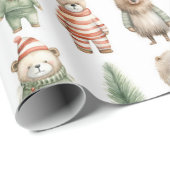 Feestelijke kerstdieren cadeaupapier (Rol Hoek)