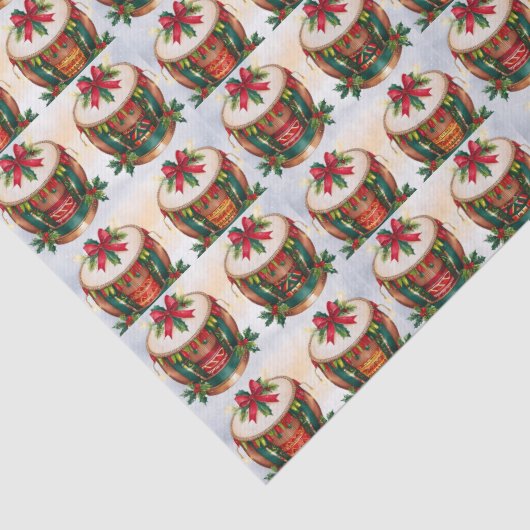 Feestelijke Kerstdrums Tissue Paper Tissuepapier (Detail)