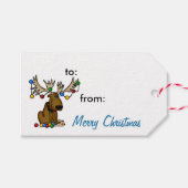 Feestelijke kersteland cadeaulabel (Voorkant (Horizontaal))