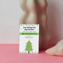 Feestelijke kerstfeest uitnodiging