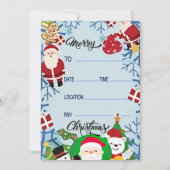 Feestelijke Kerstfeest Uitnodiging Kaarten (Voorkant)