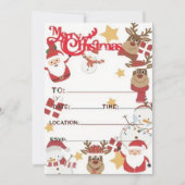 Feestelijke Kerstfeest Uitnodiging Kaarten (Voorkant)