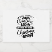 feestelijke kerstfeestbelofte likeurfles etiket (Enkel label)