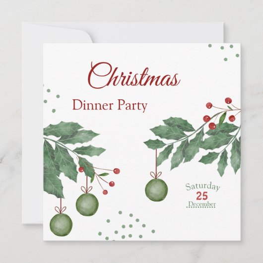 feestelijke kerstfeestdag aankondiging (Voorkant)