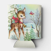 feestelijke kerstfeestdag blikjeskoeler (Achterkant)