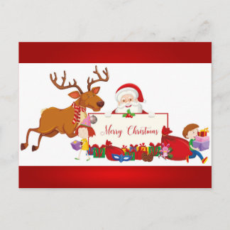 feestelijke kerstfeestdag briefkaart