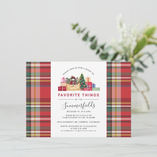 feestelijke kerstfeestdag - cadeau - Exchange-part Kaart (Staand voorkant)