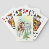 feestelijke kerstfeestdag pokerkaarten (Achterkant)