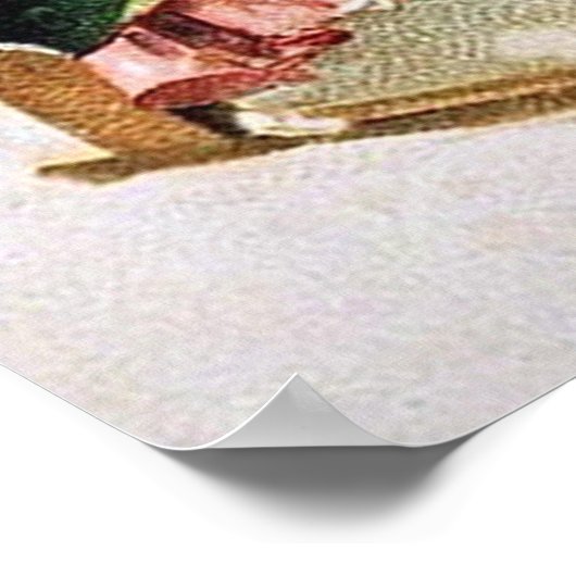 feestelijke kerstfeestdag poster (Hoek)