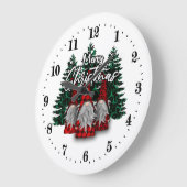 feestelijke kerstfeestdagen met grote klok (Hoek)