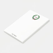 feestelijke kerstfeestdagen met schaars monogram post-it® notes (Schuin)