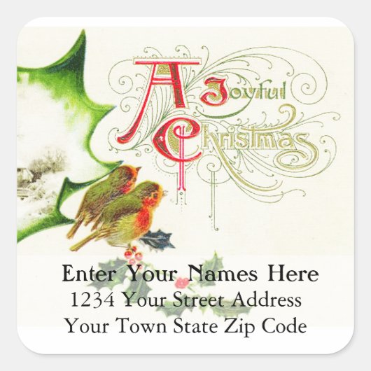  feestelijke kerstfeestjes vierkante sticker (Voorkant)