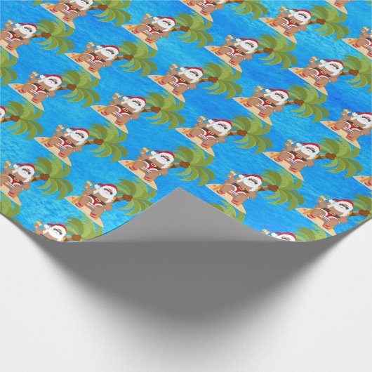 feestelijke kerstfeestkerstfeestdag cadeaupapier (Hoek)