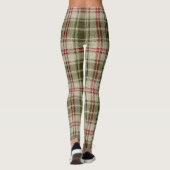 feestelijke kerstgroene en rode leggings (Achterkant)