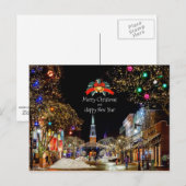 feestelijke kerstgroeten briefkaart (Voorkant / Achterkant)