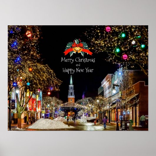 feestelijke kerstgroeten poster (Voorkant)