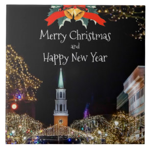 feestelijke kerstgroeten tegeltje