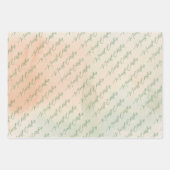 Feestelijke Kerstgroeten Vakantie Inpakpapier Vel (Voorkant 3)