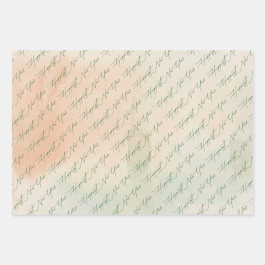 Feestelijke Kerstgroeten Vakantie Inpakpapier Vel (Voorkant)