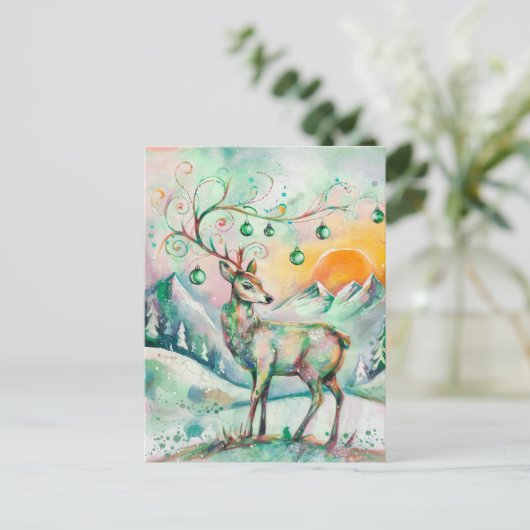 Feestelijke kerstherten briefkaart (Staand voorkant)