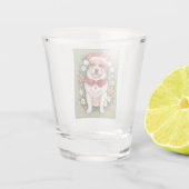 feestelijke kersthond shot glas (Achterkant)