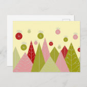 Feestelijke kerstillustratie feestdagenkaart (Voorkant / Achterkant)