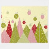 Feestelijke kerstillustratie fleece deken (Voorkant (Horizontaal))