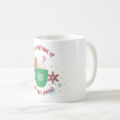 Feestelijke kerstjuichende Mok met Gingerbread Man (Voorkant rechts)